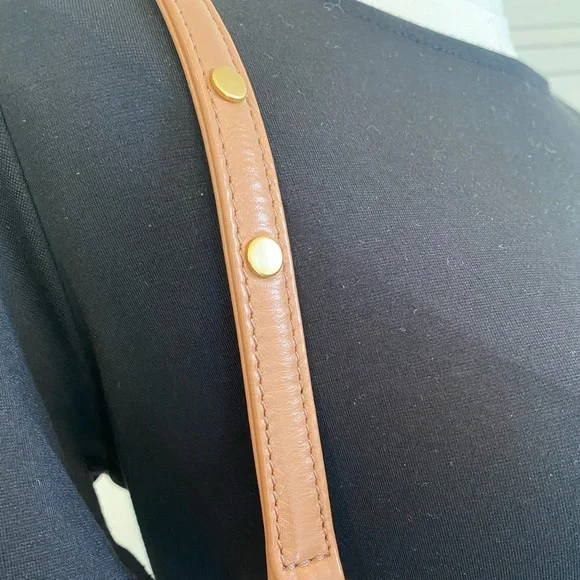 Rebecca Minkoff Mini MAC Desert Tan Leather Crossbody Bag with Gold Chain Strap - Picture 8 of 16